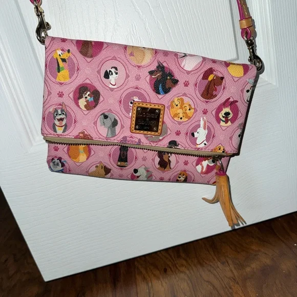 Dooney & Bourke Pink Disney Characters Foldover Crossbody Bag - Picture 6 of 14